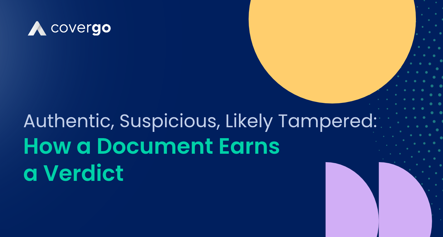 Document fraud detection: Authentic, Suspicious, Likely Tampered verdicts
